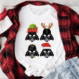 Darth Vader Star Wars Christmas T Shirt Holiday Graphic Fan Gift Retro Movie Tee